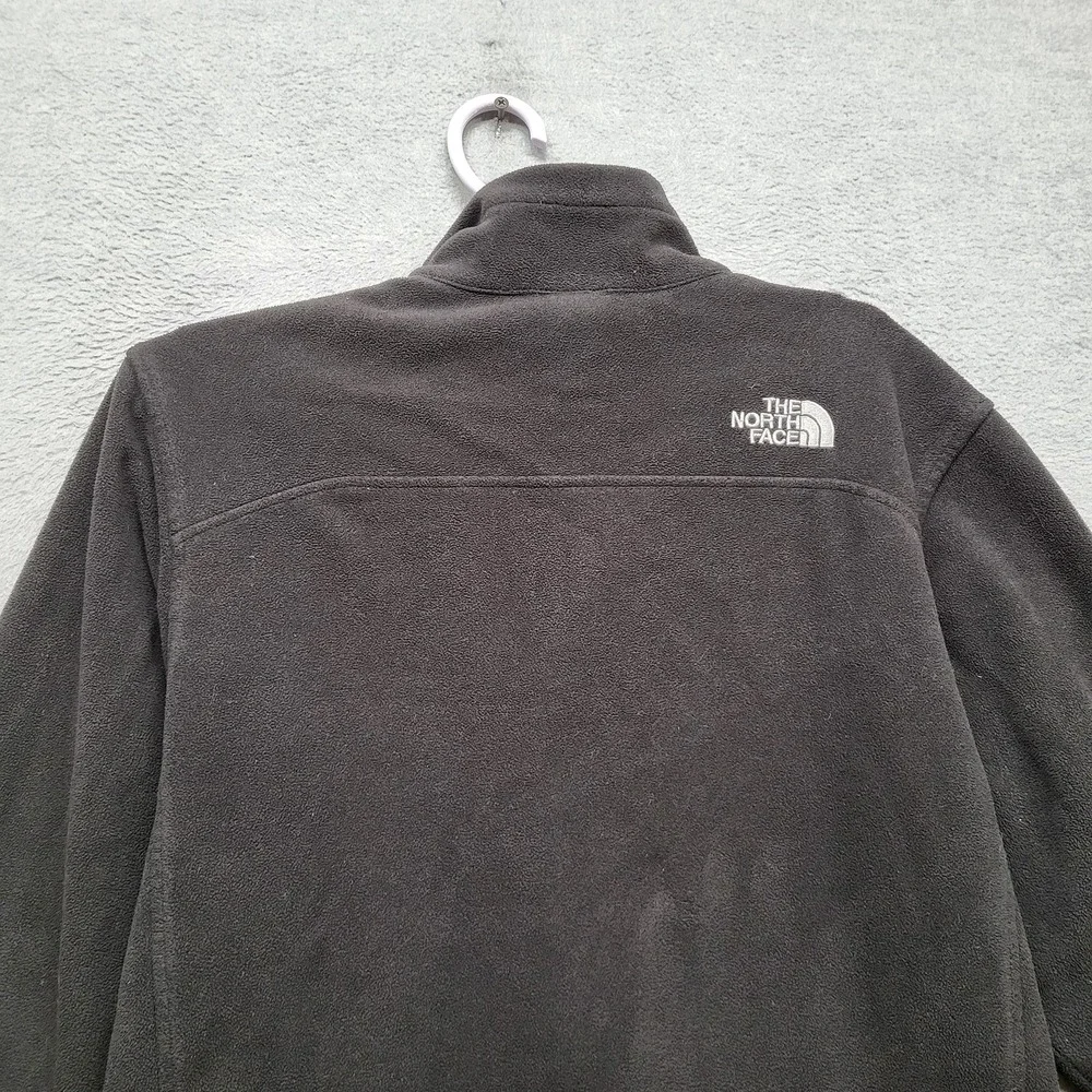 The North Face Men Jacket S Black Logo Embroidery Fleece Jacket